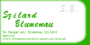 szilard blumenau business card